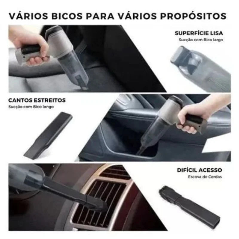 Aspirador Sem Fio 3 em 1 para Carro